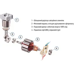 Компресор Vitol 150 psi 25Amp (K-70) - мініатюра 10
