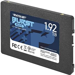 Накопичувач SSD Patriot Burst Elite 2.5" SATAIII 3D TLC 1.92TB (PBE192TS25SSDR) - мініатюра 2