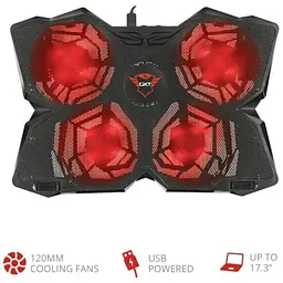 Підставка для ноутбуків Trust GXT 278 Yozu, до 17.3", RED LED, чорний 20817_TRUST - мініатюра 3