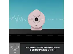 Веб-камера Logitech Brio 300 FHD Rose (960-001448) - мініатюра 4