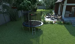 Батут Hop-Sport 14ft (427см) чорно-синій з внутрішньою сіткою - мініатюра 11
