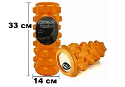 Масажний ролик Grid Roller PRO 33 см Помаранчевий EasyFit fit0025011
