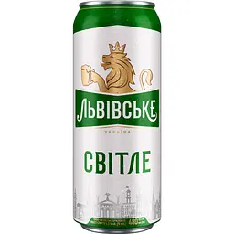 Пиво Львівське світле з/б 4.3% 0.48 л (921562)