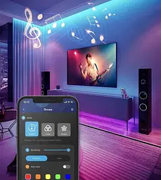 Розумна світлодіодна стрічка Govee H615A RGB Smart Wi-Fi + Bluetooth LED Strip Lights з мікрофоном 5 м - мініатюра 5