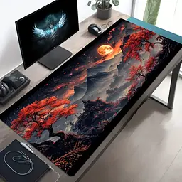 Килимок для миші та клавіатури "Amazing Japan " 90×40 см, Чорний