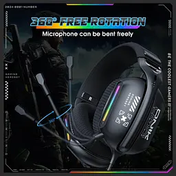 Навушники Onikuma геймерські дротові X-12 Pro з мікрофоном та RGB підсвіткою ігрова гарнітура для ПК - мініатюра 4