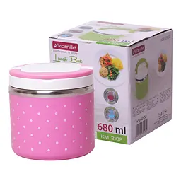 Ланч-бокс Kamille KM-2102 680 мл рожевий - мініатюра 2