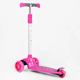 Самокат Best Scooter 30х11.5х63-80 см Рожево-сірий 000231313 - мініатюра 5