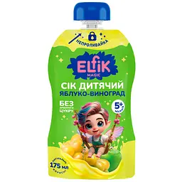 Набір сік дитячий Elfik Magic Яблуко-Виноград 2100 мл (12 шт. x 175 мл) - мініатюра 2