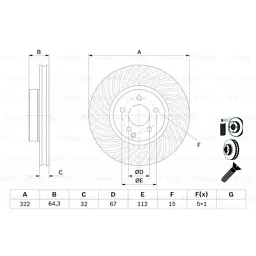 Гальмівний диск Bosch 0 986 479 652 - мініатюра 5