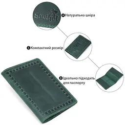 Добротна обкладинка для паспорта з натуральної шкіри SHVIGEL 16134 - мініатюра 5