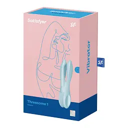 Кліторальний вібратор Satisfyer Threesome 1 Light Blue з трьома гнучкими пальчиками - мініатюра 7