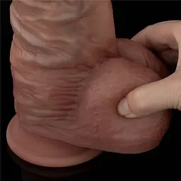 Фалоімітатор - Dual-Layered Silicone Cock XXL 10.5" Brown - мініатюра 2