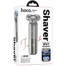 Портативна електробритва Hoco HP35 Induction three-blade Gray - мініатюра 3