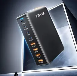 Зарядний адаптер блок живлення Essager 320 W GaN YMX-320 4U+4C (8 виходів) - мініатюра 6