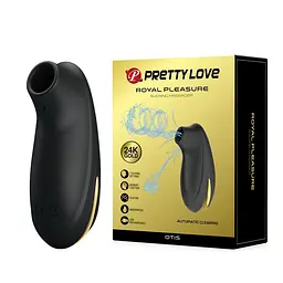 Стимулятор Pretty Love Otis Вакуумный клитора со вставкой из золота 24К, 13х4.3 см