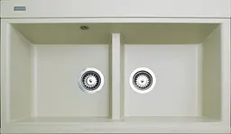 Кухонна мийка Adamant SIMILAR ivory 885x505x230 мм, 2 повнорозмірні чаші 88,5 см