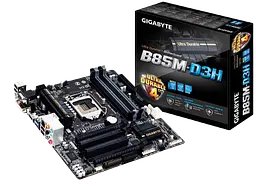 Материнська плата Gigabyte GA-B85M-D3H LGA 1150 (GA-B85M-D3H) Б/В