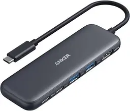 Мультипортовий адаптер Anker 332 USB-C Hub 5-in-1 Black (A8355011)