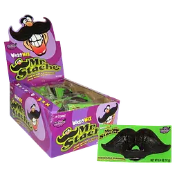 Жевательные резинки Wack-O-Wax Mr. Stache со вкусом винограда 24шт х 12г