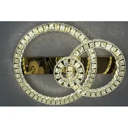Люстра Led кільця Linisoln 7708-3А GD метал, кришталь золото 3 лампи - мініатюра 4