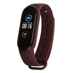 Силіконовий ремінець для Xiaomi MI Band 5 / MI Band 6 [Marsala] [49806] - мініатюра 1