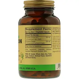 Екстракт кориці Solgar Cinnamon Full Potency Herbs 100 капсул - мініатюра 2
