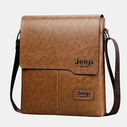 Сумка чоловіча через плече планшет Світло-коричнева Jeep (225СК)