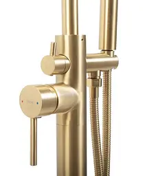 Змішувач для ванни Rea Mono brushed gold підлоговий REA-B2716, Золотий - мініатюра 3