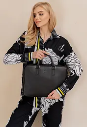 Шкіряна ділова сумка Briefcase 2.0 чорний - мініатюра 5