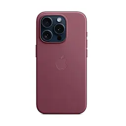 Чехол для Apple iPhone 15 Pro, FineWoven Case with MagSafe, бордовый, защитная накладка из материала FineWoven, противоударный, для iPhone, защита всего корпуса, поддержка беспроводной зарядки и MagSafe, (ARM71984) - мініатюра 5