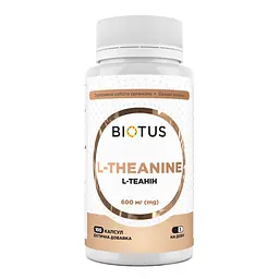 L-теанін, L-Theanine, 600 мг, 100 капсул Biotus vit0001347