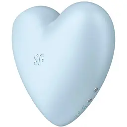 Вакуумний стимулятор-серце з вібрацією Satisfyer Cutie Heart Blue - мініатюра 5