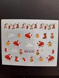 Новогодние наклейки на ногти