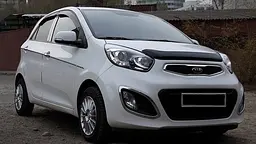 Дефлектор капоту мухобійка для Kia Picanto 2011- Темна