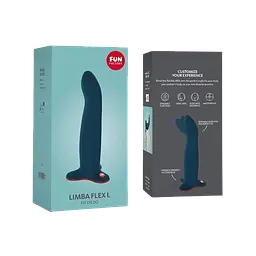 Фалоімітатор Fun Factory Limba Flex L, 18.1 см (синій) - мініатюра 5