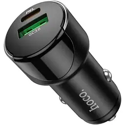 Автомобільний зарядний пристрій Hoco Z42 Display USB 20w Type-C 3.0A - мініатюра 2