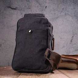 Чоловіча невелика сумка через плече із щільного текстилю 15х22х6 см Vintage 15х22х6 см sum0021424 - мініатюра 8