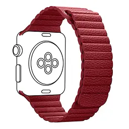 Ремінець ArmorStandart Leather Loop для Apple Watch 49/46/45/44/42 (Series 1-3) Red (ARM45824)