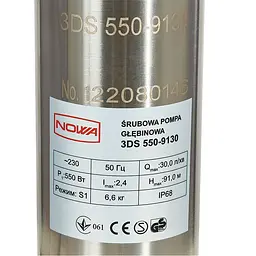 Насос заглибний свердловинний шнековий Nowa 3DS 550-9130 (148538) - мініатюра 3