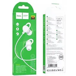 Навушники Hoco Rhyme універсальні earphones with microphone M103 білі - мініатюра 2