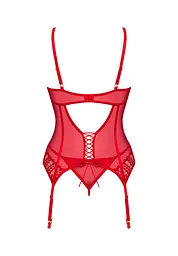 Комплект боді та стрінги Obsessive Ingridia XL/2XL червоний - мініатюра 6