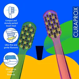 Набір ультра м'ягких зубних щіток Curaprox Duo Summer Edition 2025, d 0.10 мм 2 шт. - мініатюра 2