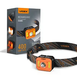 Налобний світлодіодний ліхтарик Videx VLF-H085-OR, 400Lm 5000K (27529-000) - мініатюра 2
