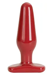 Середня анальна пробка Doc Johnson Red Boy Medium, 12,5х4 см, червоний