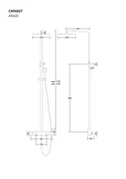 Душова система Corsan Ango chrome CMN027, Хром - мініатюра 2