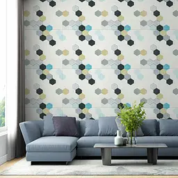 Панель стінова Sticker Wall 3D 700х700х4мм мозаїка сіро-блакитна D SW-00002014 - мініатюра 5