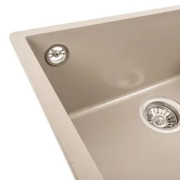 Гранітна мийка для кухні Platinum 5444 OASIS матовий титан - мініатюра 4