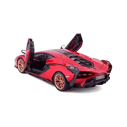 Автомодель - LAMBORGHINI SIÁN FKP 37 (асорті зелений металік, червоний металік, 1:24) - мініатюра 7