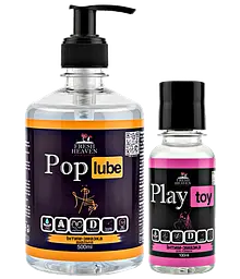 Iнтим-змазка Fresh Heaven анальна Pop Lube 500ml та для іграшок Play Toy 100ml 
